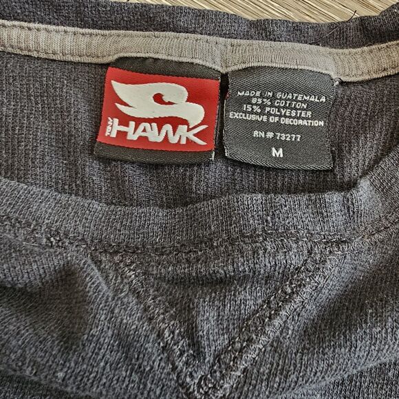 TONY HAWK Men's Henley Size M Skater Grunge Worn Long Sleeve T-Shirt Pullover - Picture 4 of 8